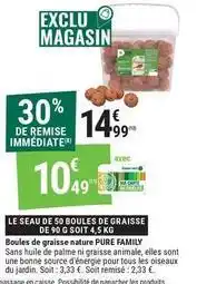 Gamm vert Tous - boules de graisse de 90 g offre