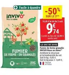 Gamm vert Facile - fumier de ferme granules de ferme - en granulés offre