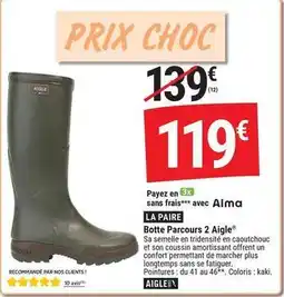 Gamm vert La paire botte parcours 2 aigle offre