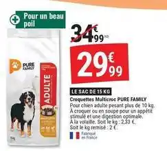 Gamm vert Pure family - croquettes multiproc offre