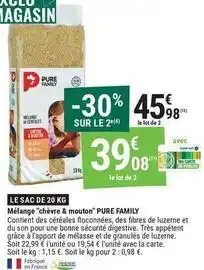 Gamm vert Pure family - mélange chèvre & mouton offre