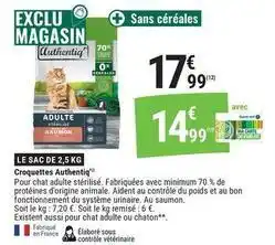 Gamm vert Authentiq - croquettes offre