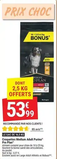 Gamm vert Purina - croquettes medium adult offre