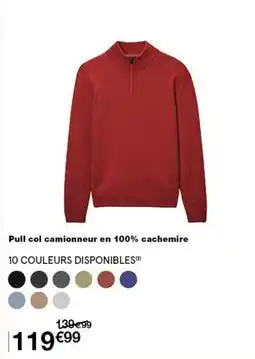Monop' Pull col camioneur en 100% cachemire offre
