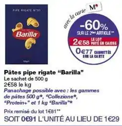 Monop' Barilla - pâtes pipe rigate offre