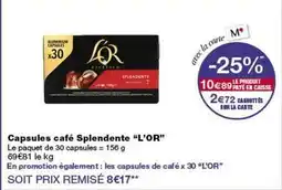 Monop' L'or - capsules café splendente offre