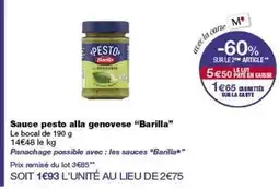 Monop' Barilla - sauce pesto alla genovese offre