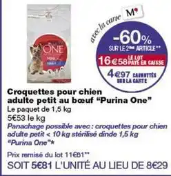 Monop' Purina - croquettes pour chien adulte petit au boeuf offre