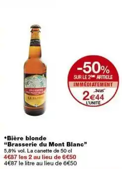 Monop' Brasserie du mont blanc - bière blonde offre
