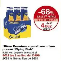 Monop' Bière premium aromatisée citron pressé offre