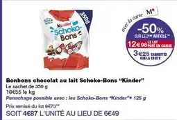 Monop' Kinder - bonbons chocolat au lait schoko-bons offre
