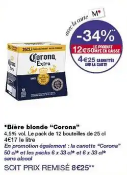 Monop' Corona - bière blonde offre