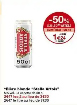 Monop' Stella artois - bière blonde offre