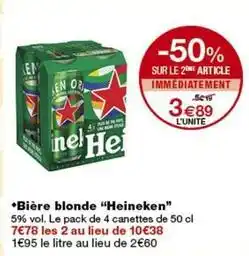 Monop' Heineken - bière blonde offre