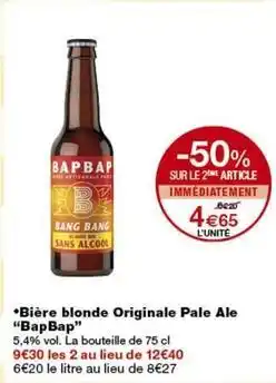Monop' Bang - bière blonde originale pale ale offre