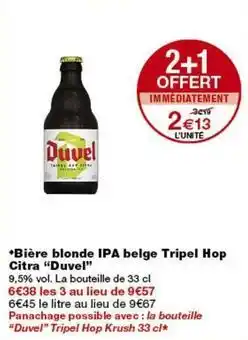 Monop' Duvel - bière blonde ipa belge tripel hop citra offre