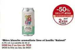 Monop' Azimut - bière blanche aromatisée lime et basilic offre