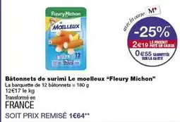 Monop' Fleury michon - bâtonnets de surimi le moelleux offre