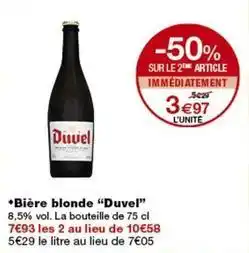 Monop' Duvel - bière blonde offre