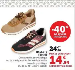 Super U U collection - baskets femme offre