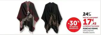 Super U Poncho femme offre