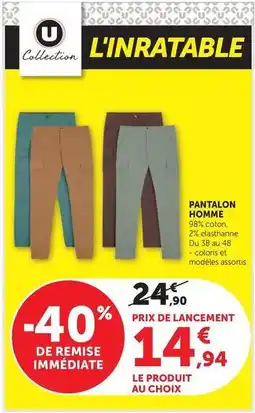 Super U U collection - pantalon homme offre