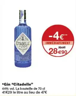 Monop' Citadelle Gin offre