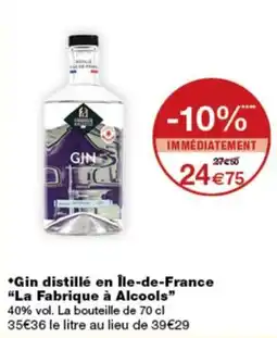 Monop' La Fabrique à Alcools Gin offre