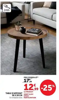 Hyper U Table d'appoint offre