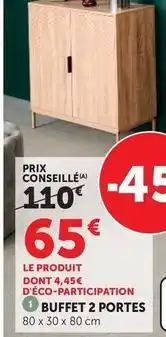 Hyper U Buffet 2 portes offre