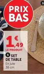 Hyper U Set de table offre