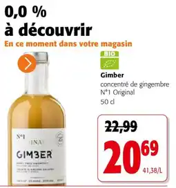 Colruyt Gimber concentré de gingembre N°1 Original offre