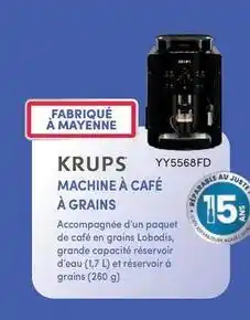 Hyper U Krups - machine à café à grains yy5568fd offre