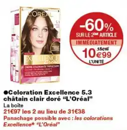Monop' L'Oréal Coloration Excellence 5.3 offre