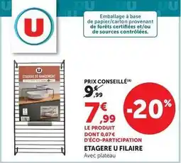 Super U Etagere u filaire offre