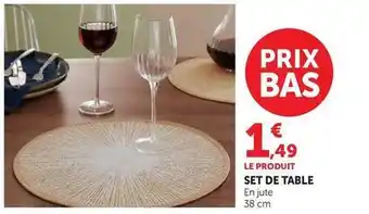 Super U Set de table offre