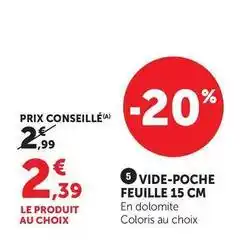 Super U Vide poche feuille offre