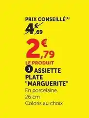 Super U Artime - assiette plate marguerite offre