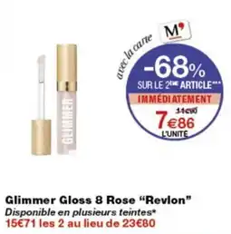Monop' Revlon Glimmer Gloss 8 Rose offre