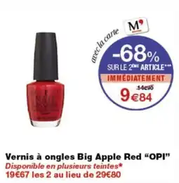 Monop' OPI Vernis à ongles Big Apple Red offre