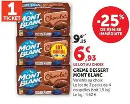 Hyper U Mont blanc - creme dessert offre