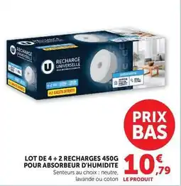 Super U U - recharges pour absorbeur d'humidité offre