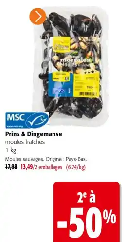 Colruyt Prins & Dingemanse moules fraîches offre