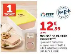 Hyper U Prunier - mousse de canard offre