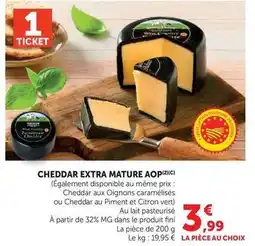 Hyper U Cheddar extra mature aop offre