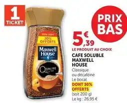 Hyper U Maxwell house - cafe soluble offre
