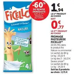 Hyper U Ficello - fromage pasteurise offre