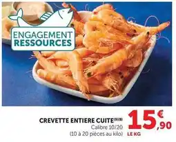 Hyper U Crevette entiere cuite offre