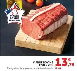 Hyper U Viande bovine roti offre