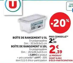 Super U Boîte de rangement offre